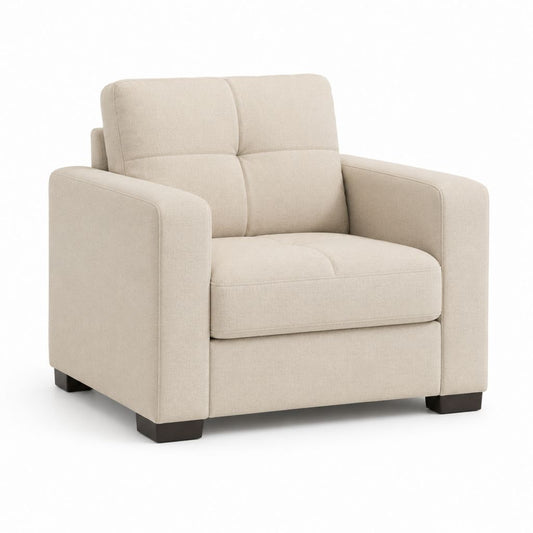 Fauteuil de salon beige en polyester 90 x 90 x 90 cm